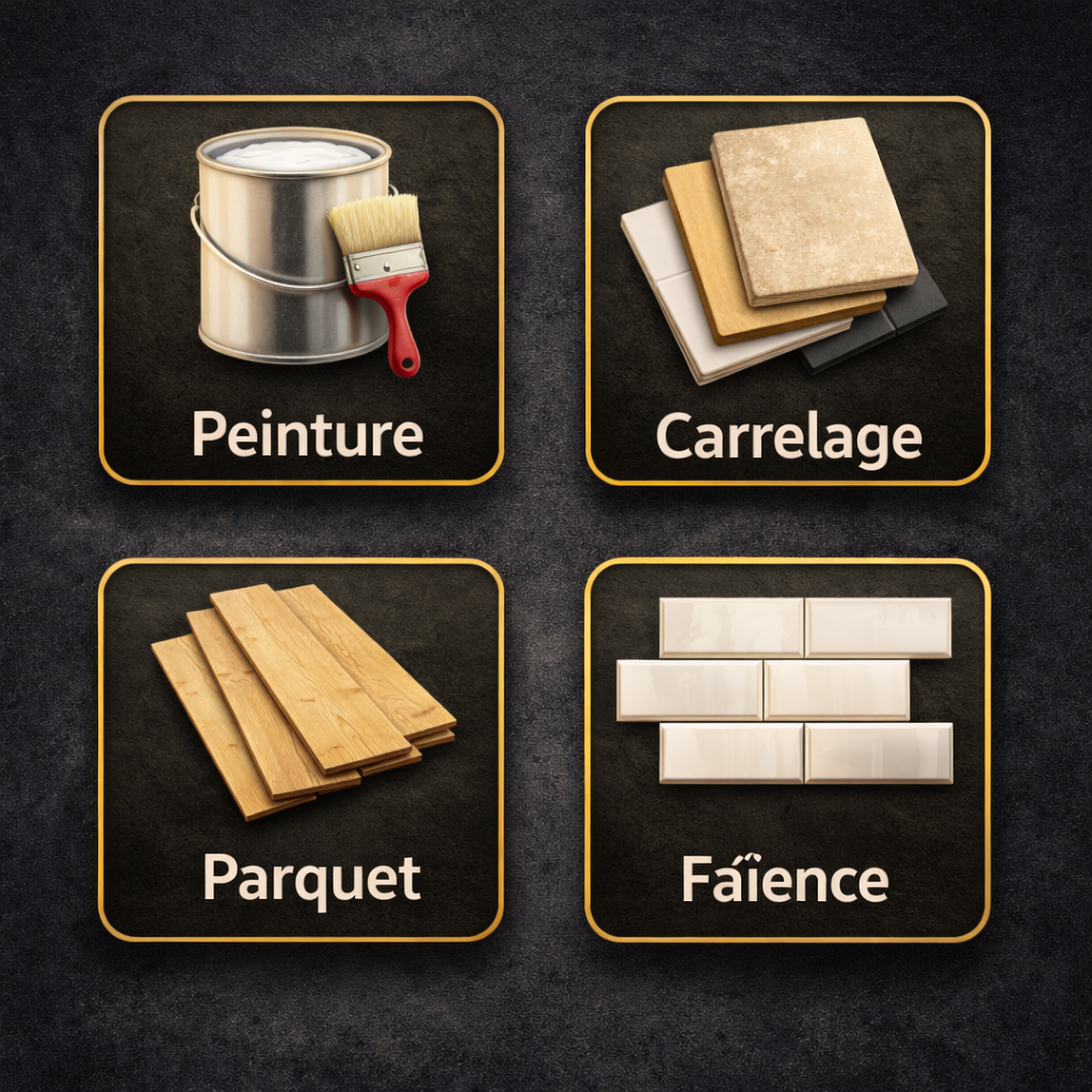 Matériaux de finition en construction