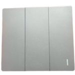 Interrupteur mural gris triple