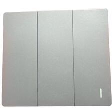 Interrupteur mural gris triple