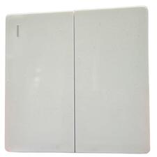 Interrupteur mural gris clair double