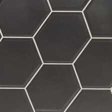 Carreau décoratif noir – Motif hexagonal