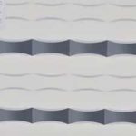 Carreau décoratif blanc – Motifs bleus
