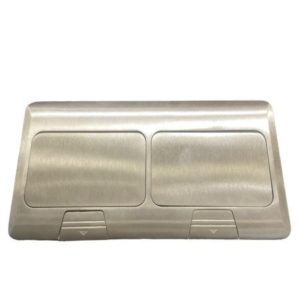 Cache-prise doré double