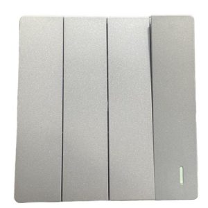 Interrupteur quadruple blanc et gris