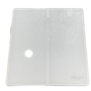 Interrupteur blanc pailleté double