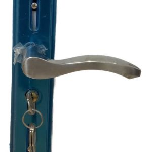 Poignée de porte incurvée argentée