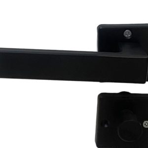 Poignée de porte noire rectangulaire