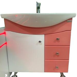 Meuble Vasque Moderne Salmon & Blanc