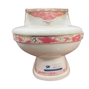 Ensemble Sanitaire Floral Rose Élégance