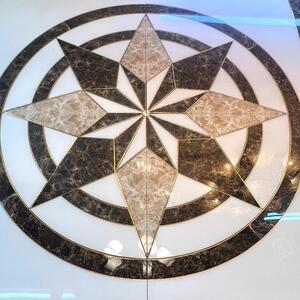 Carreau Décoratif Rosace Marbre Luxe